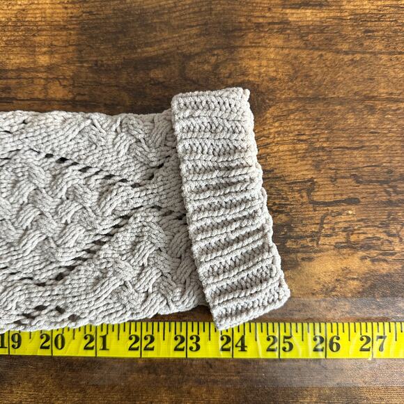 Open Knit Chenille Crochet Cardigan Cream Size Small Boho Grunge Elphaba EUC - Picture 6 of 10